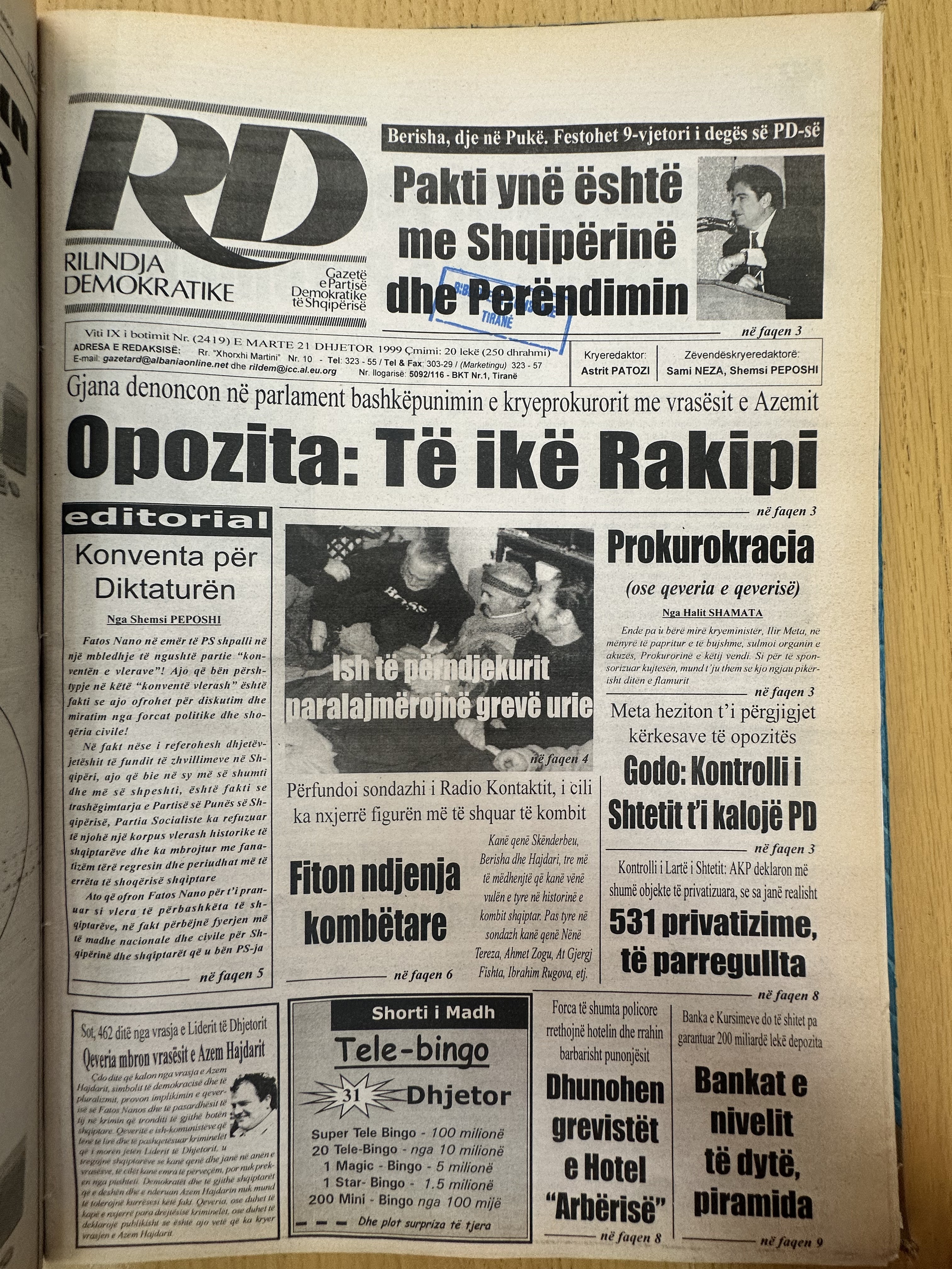 Rilindja Demokratike 1999-10-30